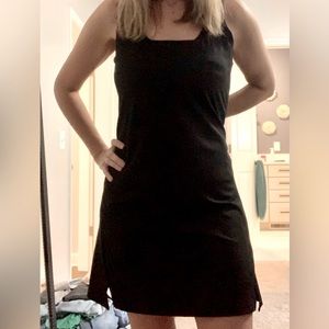 Sport/workout dress. Built in bra and built in shorts. Black.
